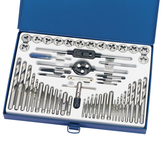 Draper Metric UNF BSP Tap and Die Set 52 Piece Carbon Steel 79204