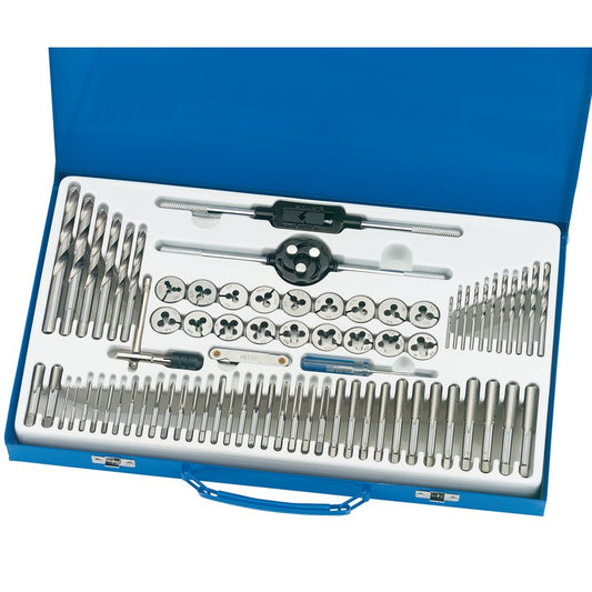 Draper Combination Tap and Die Set Metric and BSP 76 Piece Carbon Steel 79205