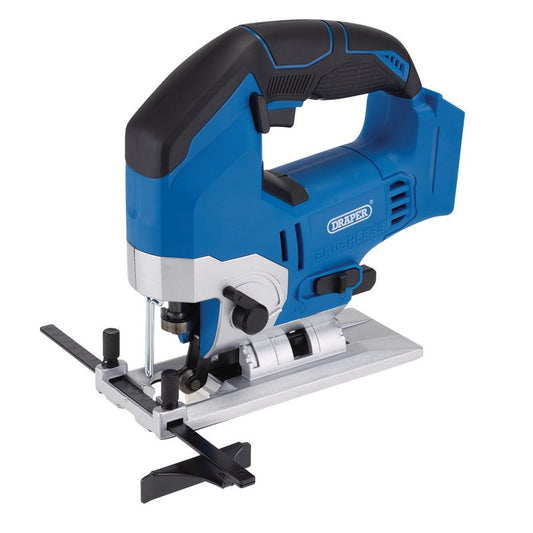 Draper 20V Brushless Jigsaw Bare Unit Stroke 25mm Bevel angle 0-45 deg 79883