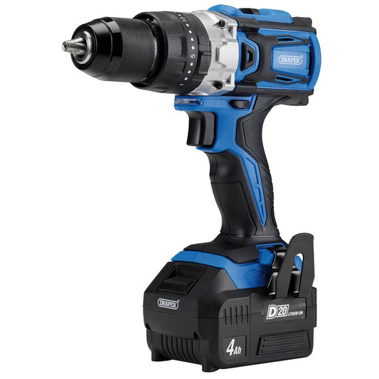 Draper D20 20V Brushless Combi Drill 1 x 4.0Ah Battery 1 x Fast Charger 79894