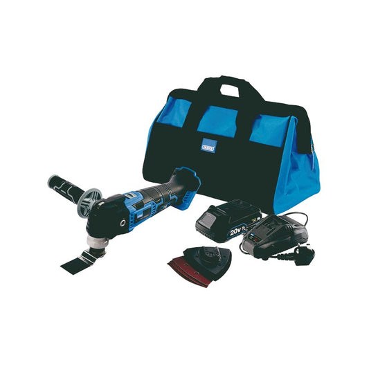Draper Storm Force 20V Oscillating Multi-Tool Kit With Battery And Tool Bag 79900