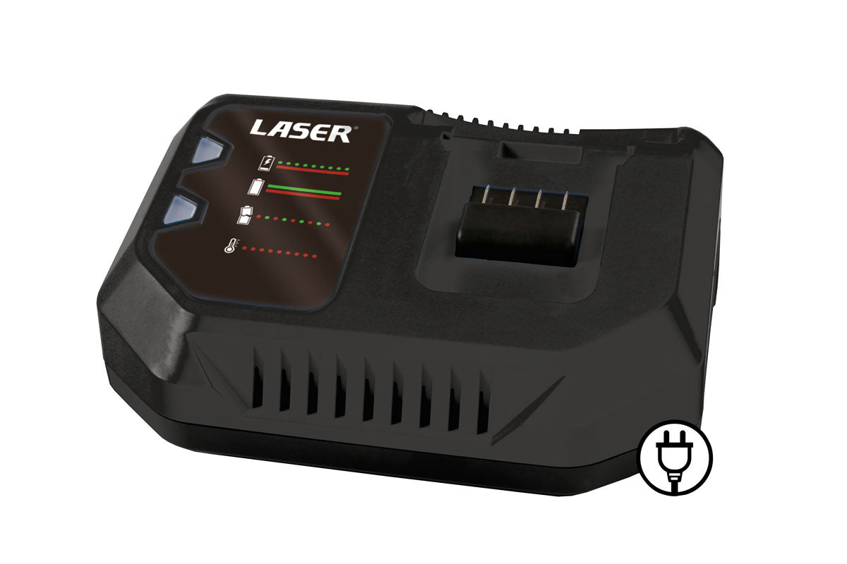 Laser Tools Battery Charger 230V Mains 4 amp with Euro 2 Pin Plug 8009