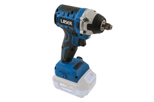 Laser Tools Cordless Impact Wrench 1/2"D 20V w/o Battery 8013