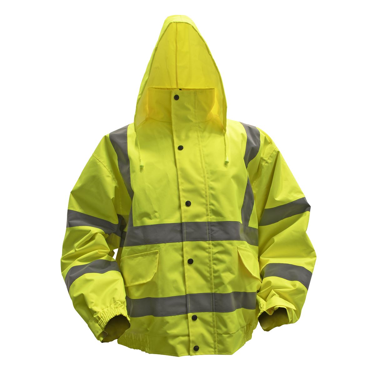 Sealey Hi-Vis Yellow Jacket with Quilted Lining & Elasticated Waist - X-Large 802XL