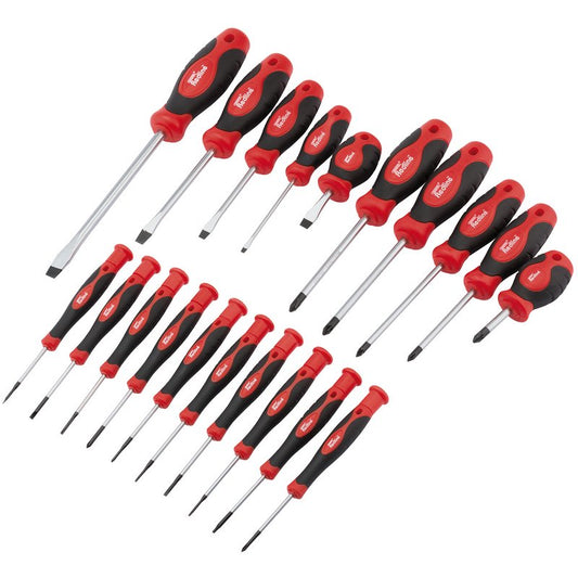 Draper Redline Soft Grip Screwdriver Set 20 Piece Standard And Precision 80920