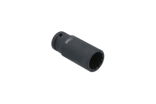 Laser Tools Deep Impact Socket 1/2"D 24mm Bi-Hex - for VW Group 8105