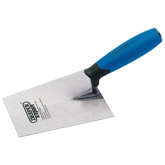 Draper Expert Soft Grip Bucket Trowel 140mm carbon steel blade 81215