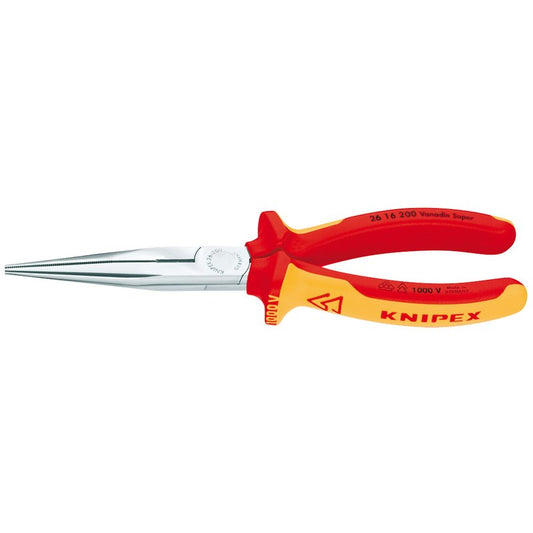 Knipex SBE Fully Insulated Long Nose Pliers 200mm Tested To 10,000V 26 16 200
