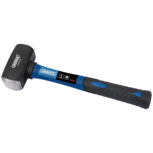 Draper Fibreglass Shaft Club Hammer 1kg 2.2lb with shock absorbing rubber 81440
