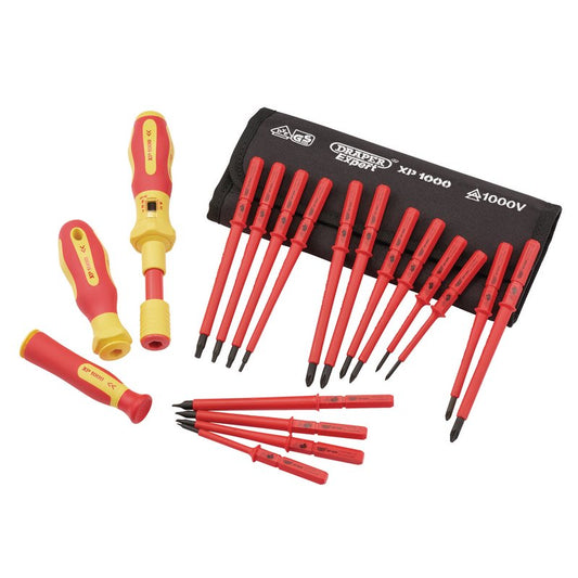 Draper XP1000 VDE Interchangeable Torque Screwdriver Set 19 Piece 81762