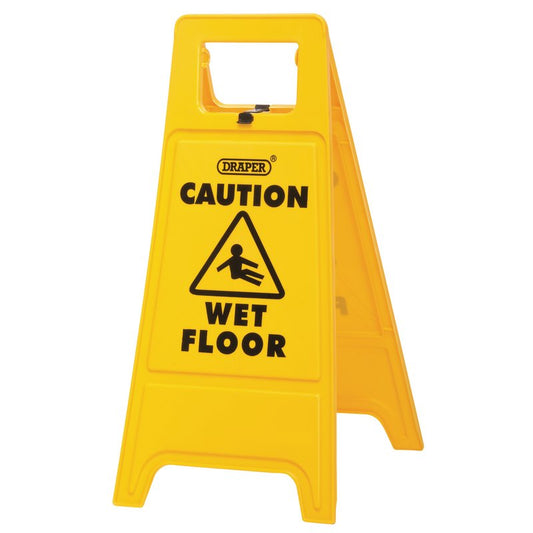 Draper Wet Floor A Frame Warning Sign PVC With Strong Adhesive 82134