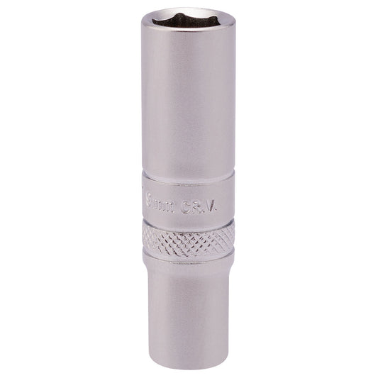 Draper 9mm 6 Point Deep Socket 1/4" Sq Dr Chrome 82139
