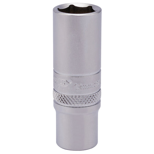 Draper 12mm 6 Point Deep Socket 1/4" Sq Dr Chrome 82142