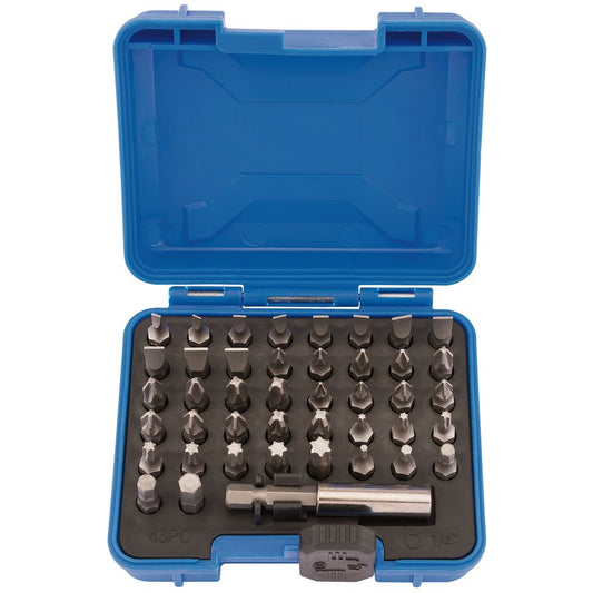 Draper 1/4" Magnetic Bit Holder Set 43 Piece Mixed Drive Flat Torx Pozi 82394