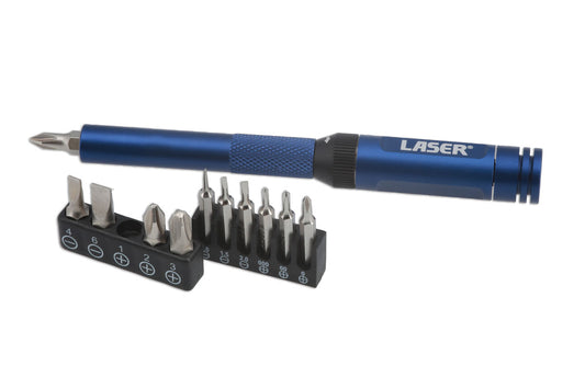 Laser Tools Ratchet Screwdriver for Standard & Precision Bits 8244