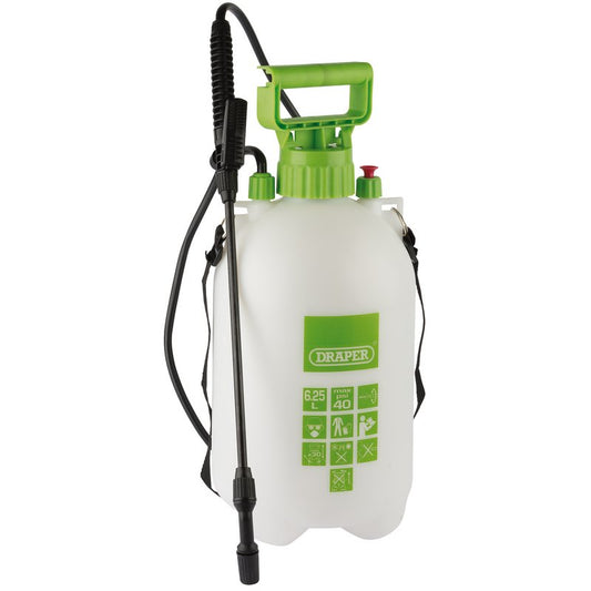 Draper Handheld Pressure Sprayer 6.25L Pump Action General Purpose n82468