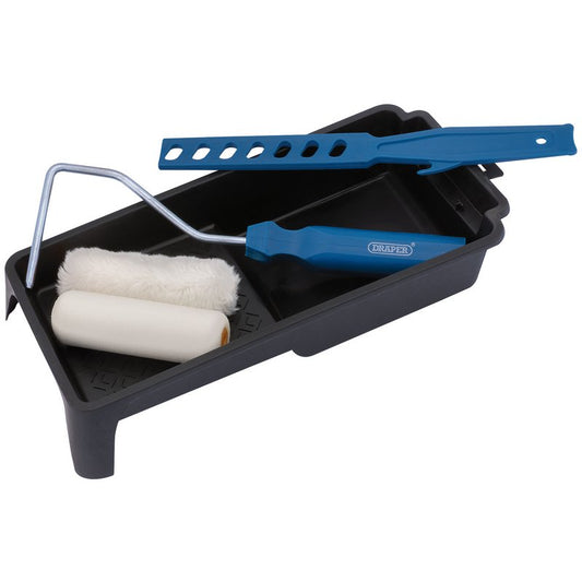 Draper Paint Roller Kit 100mm 5 Piece Synthetic fabric sleeve 82545