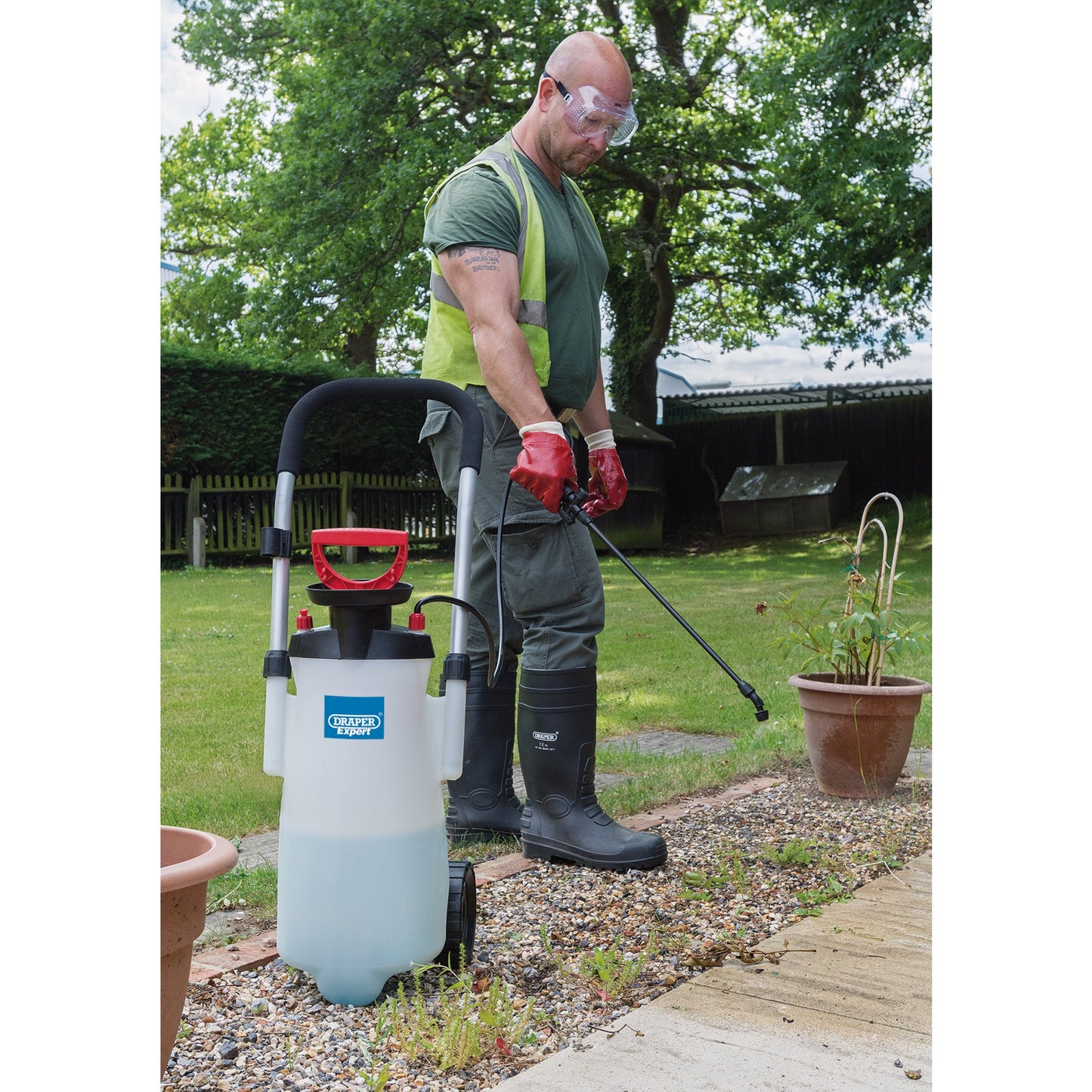 Draper Expert EPDM Trolley Pump Sprayer 15L Water Herbicide And Pesticide 82583