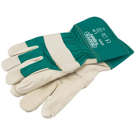 Draper Expert Premium Leather Gardening Gloves Large 82609