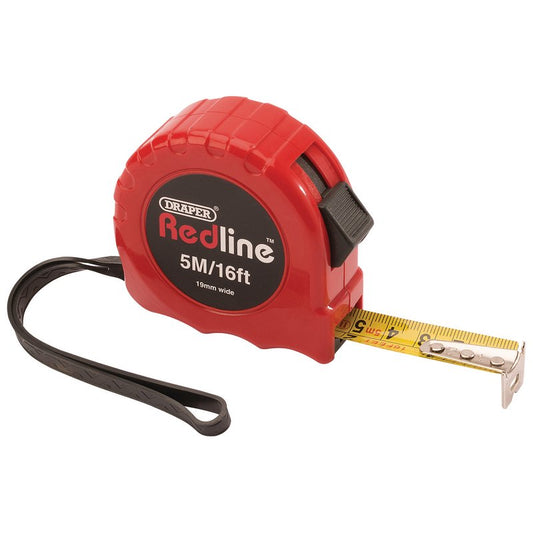 Draper Redline Metric Imperial Measuring Steel Tape 5m/16ft 82680