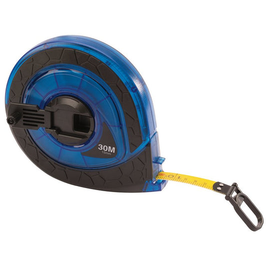 Draper Fibreglass Measuring Tape 30m/100ft x 15mm Flush Winding Handle 82683