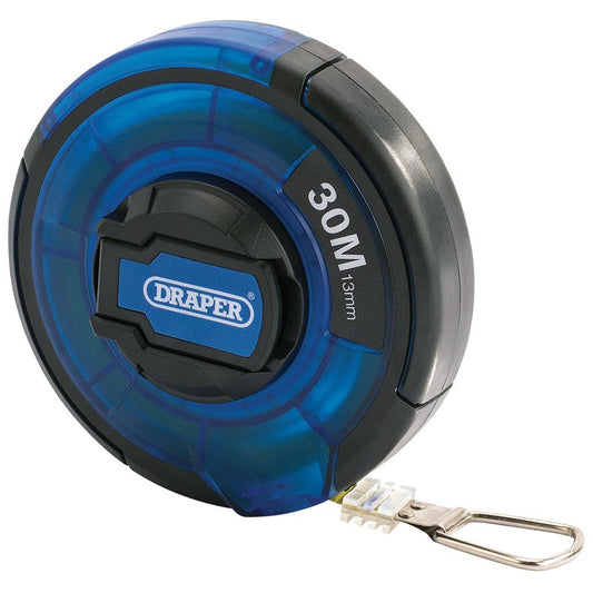 Draper Steel Measuring Tape 30m/100ft Fold Down Winding Handle 82686