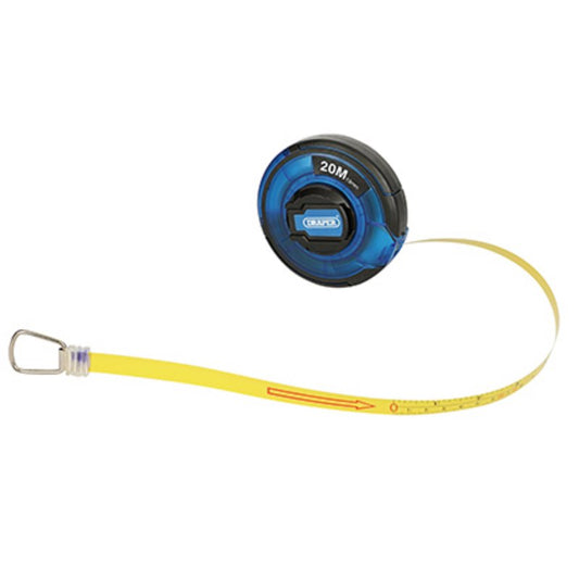 Draper Steel Measuring Tape 20m 66ft x 13mm Fold Down Winding Handle 82687