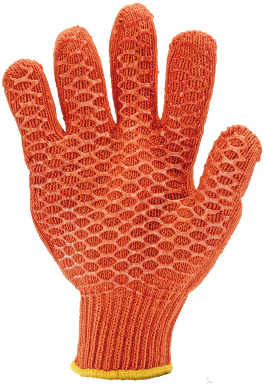 Draper Non-Slip Work Gloves Extra Large Pack of 10 Polyester Cotton & PVC 82750
