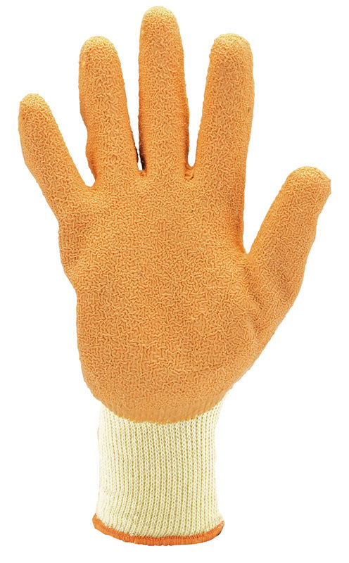 Draper Heavy Duty Latex Coated Work Gloves, Extra Large Orange Pack of 10 82751