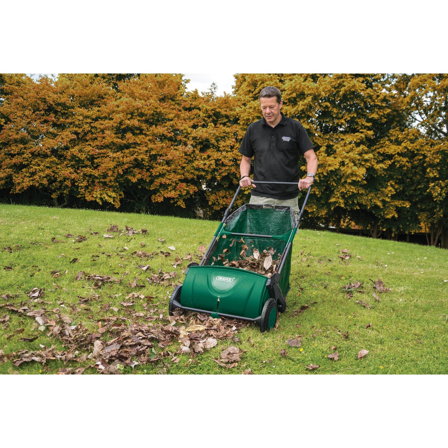 Draper Garden Sweeper 21" For Leaves Grass And Gardening Debris 82754