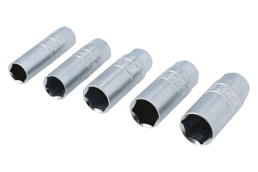 Laser Tools Metric Thin Wall Spark Plug Socket Set 3/8"D 5pc Single Hex 8292