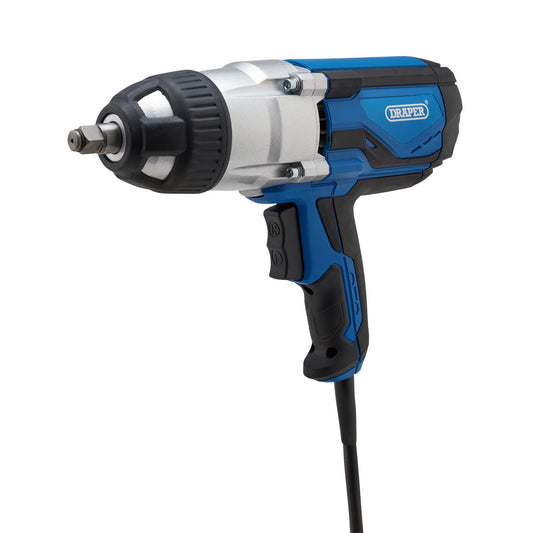 Draper 230V Impact Wrench Kit 1/2"D 480Nm 4 x Impact Sockets Cable 6M 82994
