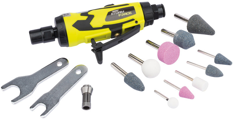 Draper Storm Force® Mini Air Die Grinder Kit (15 Piece)
