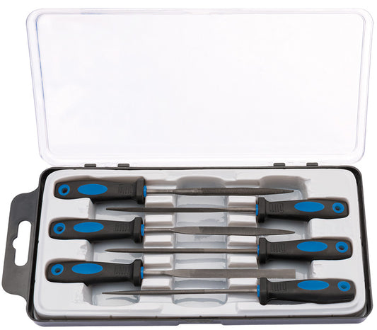 Draper Soft Grip Needle File Set 150mm 6 Pc Hardened Carbon chrome steel 83480