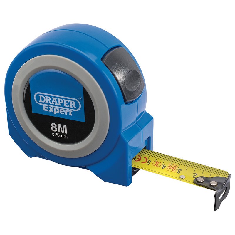Draper Expert Autolock Measuring Tape, 8m/26ft x 25mm, Blue