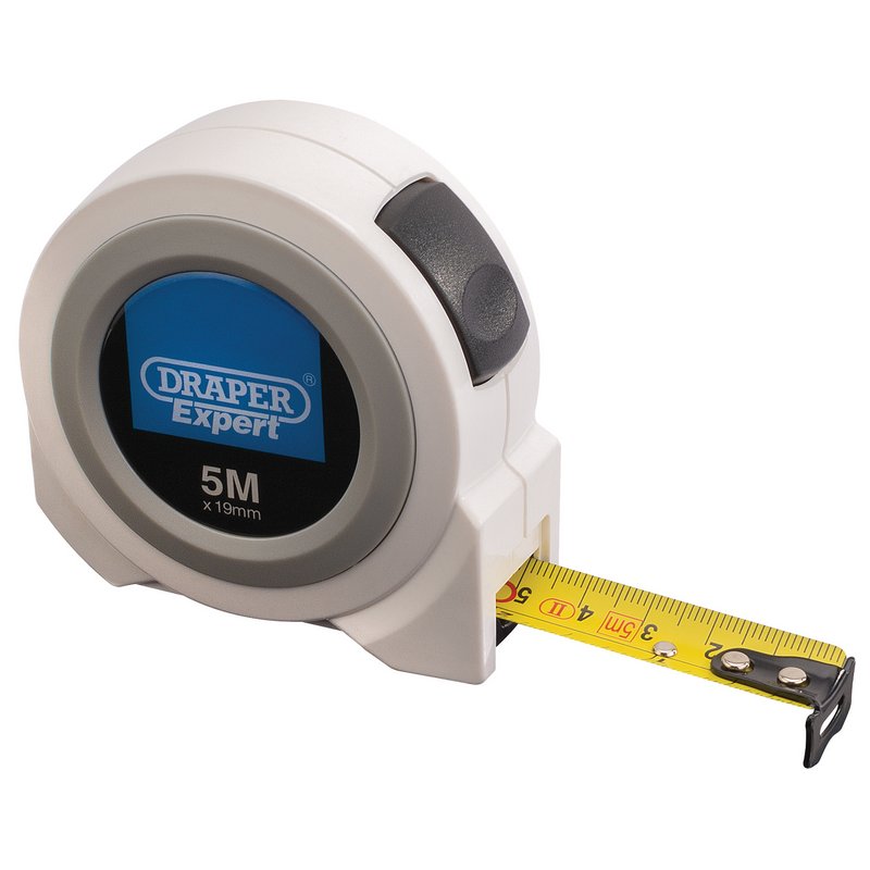 Draper Expert Autolock Measuring Tape, 5m/16ft x 19mm, White