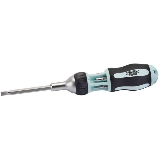 Draper Expert Soft Grip 7 in 1 Ratcheting Screwdriver and Bit Set 83721