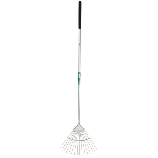 Draper Stainless Steel Soft Grip Lawn Rake 16 flexible round steel tines 83764