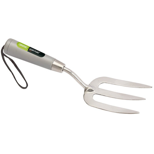 Draper Stainless Steel Weeding Fork 8 Plastic Handle Polished Steel Tines 3768