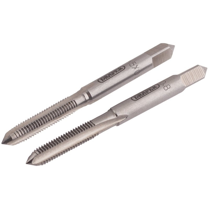 Draper 5.0 x 0.80 Tap Set Taper And Plug High Carbon Steel 83798