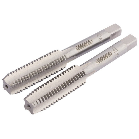 Draper 12 x 1.75 Tap Set Taper And Plug High Carbon Steel 83802