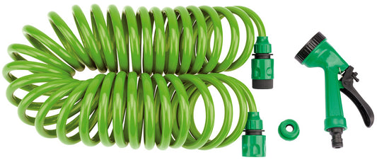 Draper Garden Recoil Hose with Spray Gun and Tap Connector 10m 83984
