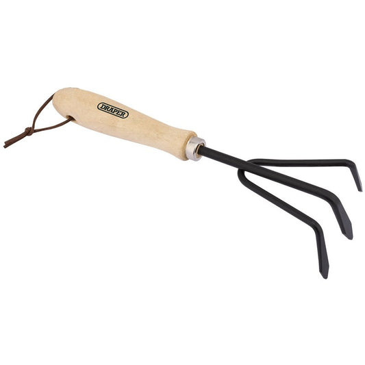 Draper Carbon Steel Hand Cultivator with Hardwood Handle 83991