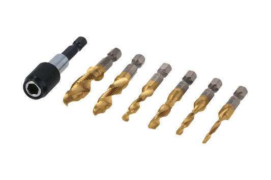 Laser Tools Combination Drill & Tap Bit Set 7pc 8405