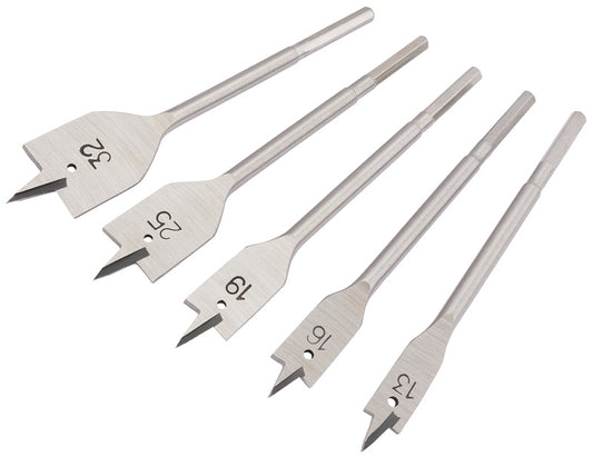 Draper Flat Wood Drill Bit Set 13 - 32mm 5 Piece In A Plastic Wallet 84451
