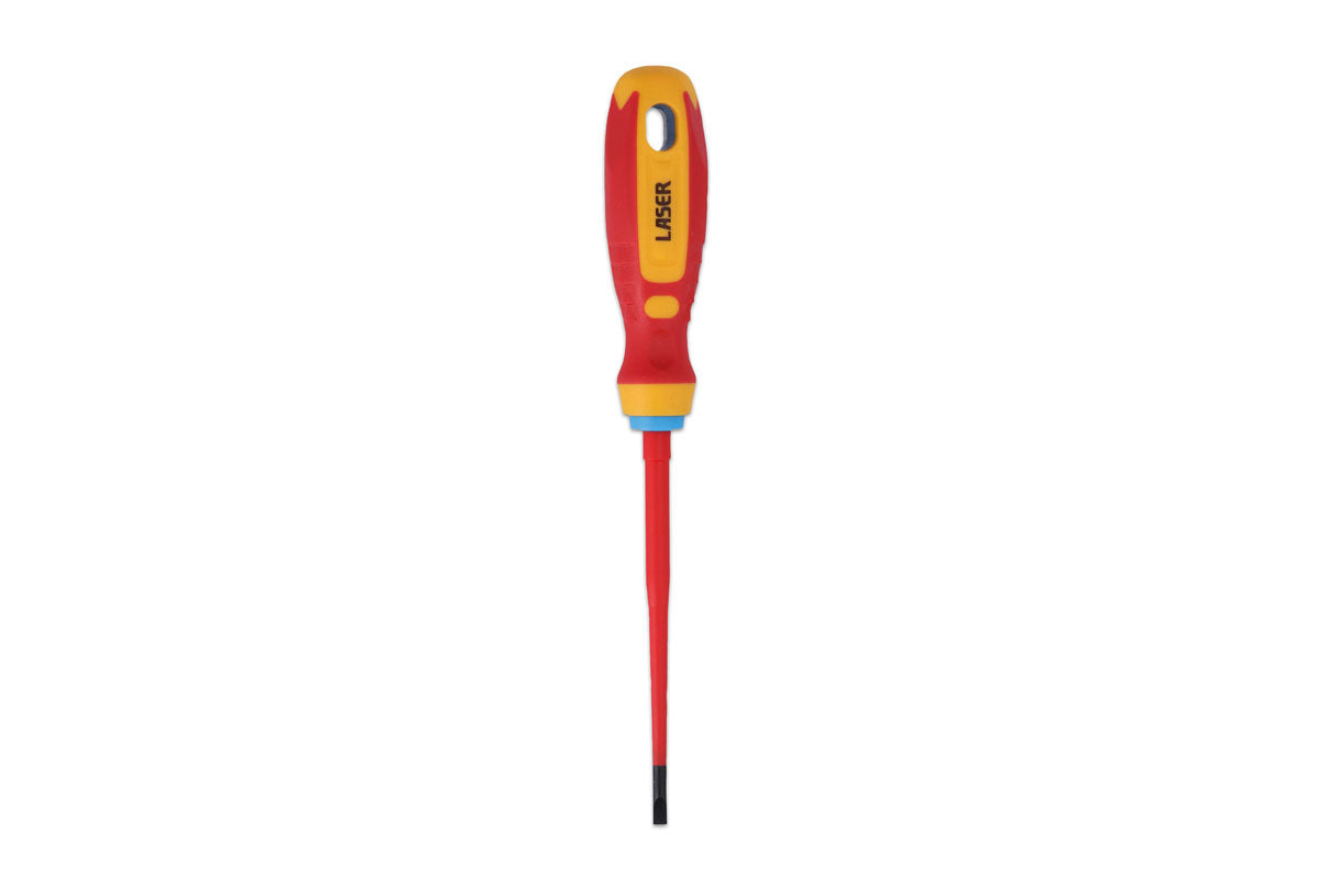 Laser Tools Flat Insulated Screwdriver 4.0 x 100mm 8452