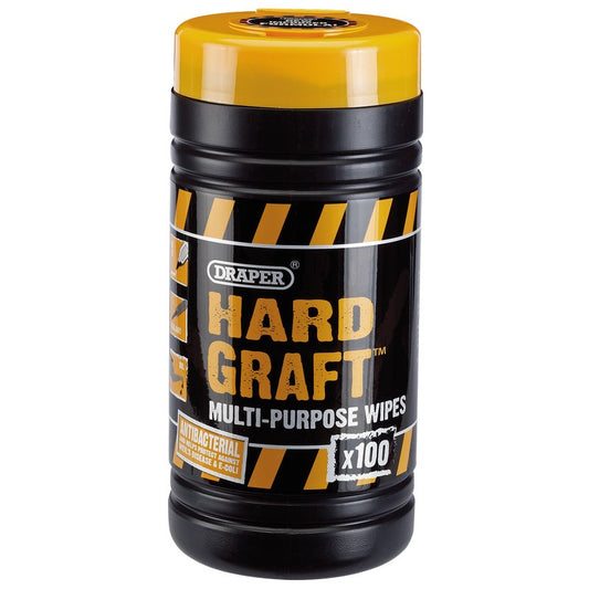 Draper Hard Graft Multi-Purpose Wipes (Tub of 100) 84711