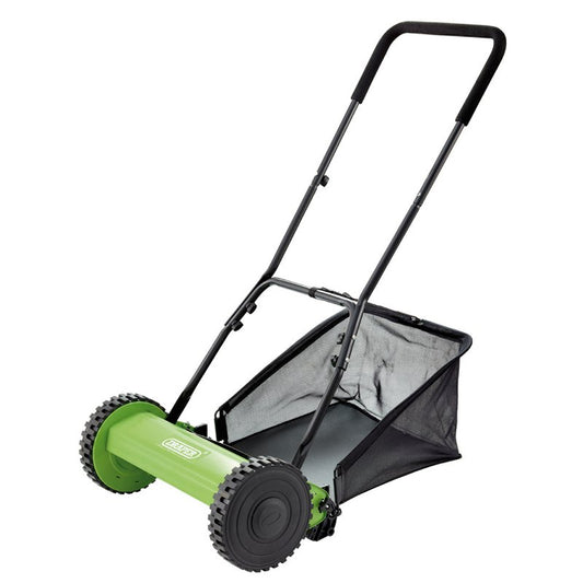 Draper Hand Push Lawn Mower 380mm Cut Height 18-45mm Capacity 19L 84749