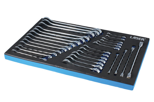 Laser Tools Metric/Stubby/Star Spanner Set 30pc 8481