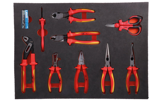 Laser Tools Insulated Pliers Set in Inlay Cutting Water Pump long Nose etc 8485